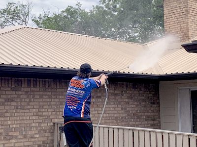 power washing roofs